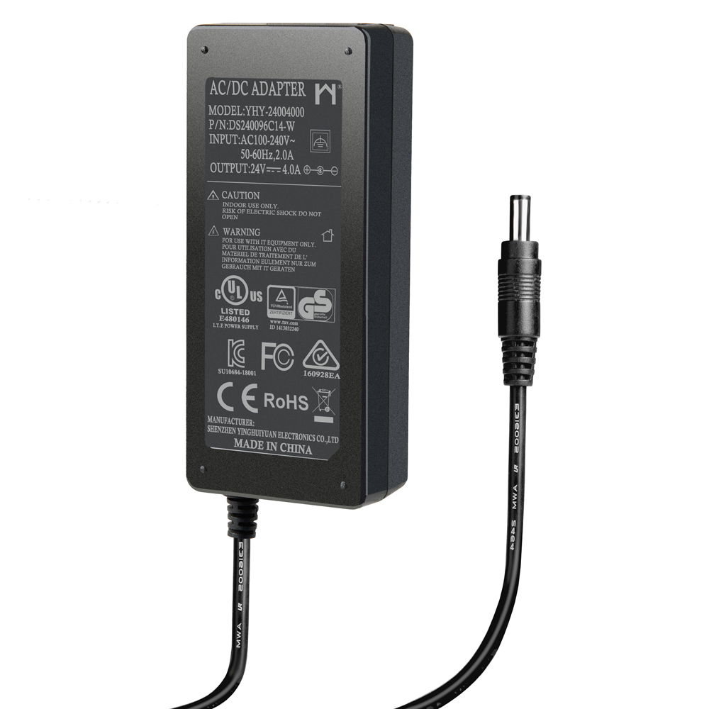 24V 4A Power Supply Adapter COOLM AC 100-240V 50/60HZ DC 24 Volt 4A 96W Power 